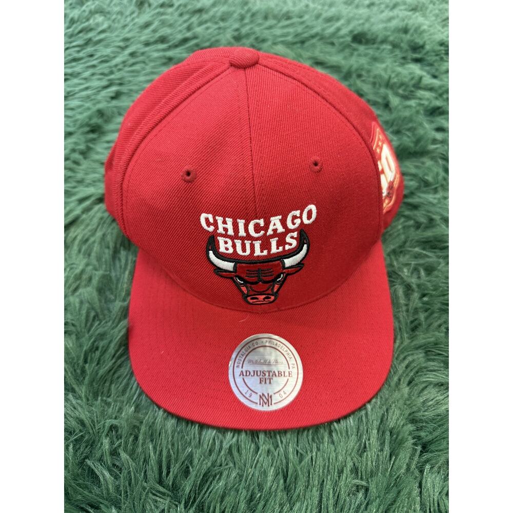 Mitchell & Ness Chicago Bulls 50th Anniversary NBA Snapback Hat Cap Red
